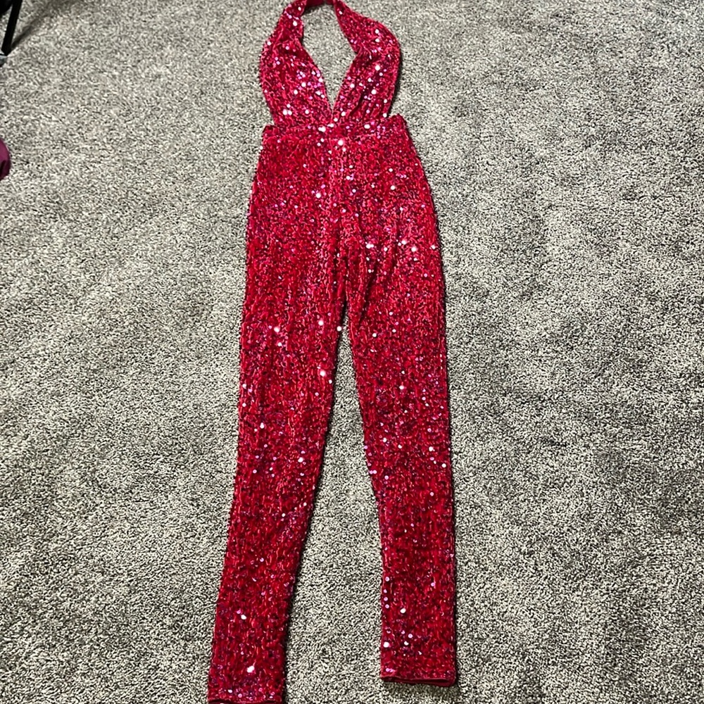 Fashion nova sequence jumpsuit. Size XS open back